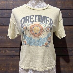 American Eagle Outfitters Dreamer Tee in Light Yellow Women’s Size Small